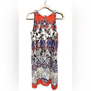 Betsey Johnson Orange and Blue Patterned Dress